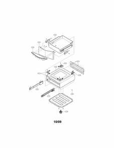 Pedestal Parts Diagram and Parts List for 79651028900  Kenmore Laundry Accessories