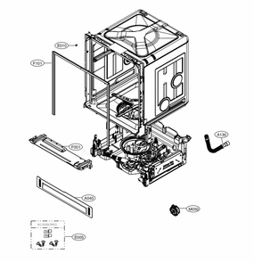 Main Diagram and Parts List for LDT5678ST ASTEEUS LG Dishwasher