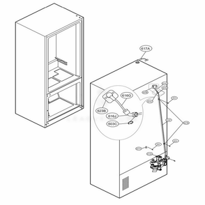 Valve And Water Tube Parts Diagram and Parts List for LMXC23796S ASTCNA1 LG Refrigerator