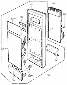Control Panel Diagram and Parts List for 7218933790  Kenmore Microwave