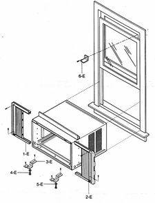 Installation Kit Assy Diagram and Parts List for 58075124500  Kenmore Air Conditioner