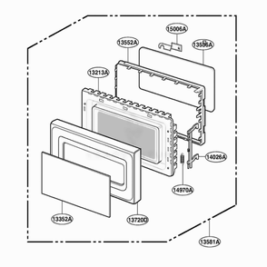 Part Location Diagram of 3352W1A098A LG WINDOW,SCREEN