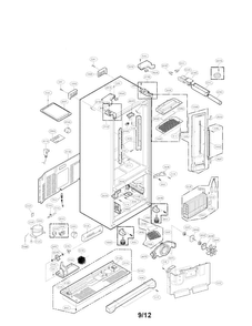 Case Parts Diagram and Parts List for LFX21975ST 01 LG Refrigerator