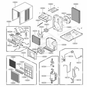 Main Diagram and Parts List for CHECK AWYAHCI LG Air Conditioner