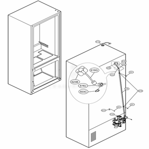 Valve And Water Tube Parts Diagram and Parts List for LMXS30746S ASTCNA0 LG Refrigerator