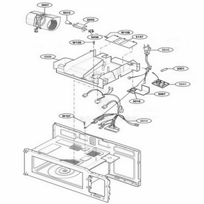 Interior Parts 3 Diagram and Parts List for 80002 CWHESEA LG Range