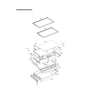 Refrigerator Diagram and Parts List for LDCS24223S 00 LG Refrigerator