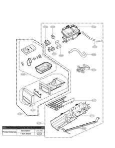 Panel And Drawer Parts Diagram and Parts List for DLEX3250R  LG Dryer