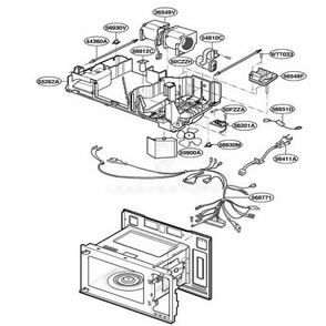 Interior Parts 2 Diagram and Parts List for DOTR12CW WHEDOM LG Wall Oven