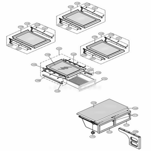 Refrigerator Parts Diagram and Parts List for 78403 AST1SER LG Refrigerator
