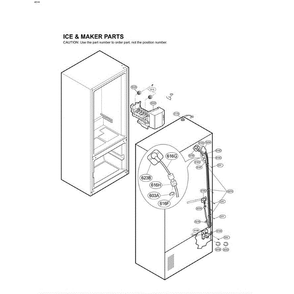 Section 2 Diagram and Parts List for LRFD25850SB AWBCLGA LG Refrigerator