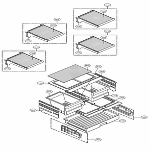 Refrigerator Parts Diagram and Parts List for 71606 ATICSE0 LG Refrigerator