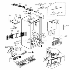 Part Location Diagram of AEB73764534 LG GRILLE ASSEMBLY