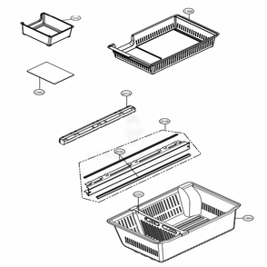 Freezer Parts Diagram and Parts List for LMRS28626S ASTCNA0 LG Refrigerator