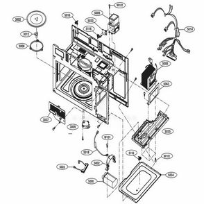 Interior Parts 1 Diagram and Parts List for LMV1831SS CFSELGA LG Range