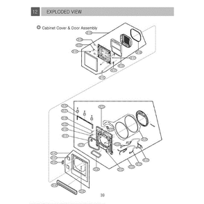 Section 1 Diagram and Parts List for DLEV833W AOWEEUS LG Dryer