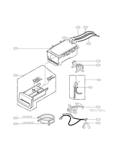 Dispenser Assembly Parts Diagram and Parts List for WM2016CW 01 LG Washer