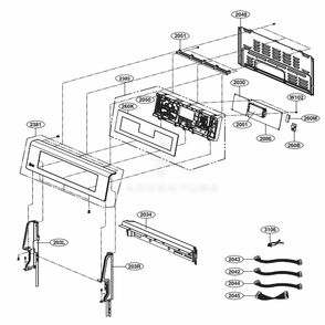 Controller Parts Diagram and Parts List for LDE4411ST ASTLLGA LG Range