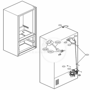 Valve And Water Tube Parts Diagram and Parts List for LFX25974ST ASTCNA7 LG Refrigerator