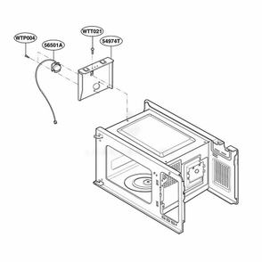 Sensor Parts Diagram and Parts List for KCMS1555RBL CB1EKAD LG Range