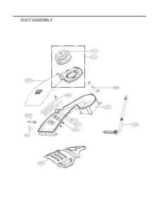 Duct Assembly Diagram and Parts List for FH3H1CDGK7 ASTESEU LG Washer