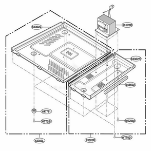 Base Plate Parts Diagram and Parts List for JES1339BC S1EGEU LG Range
