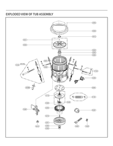 Tub Assembly Diagram and Parts List for T1743HDFSP ABWEECI LG Washer