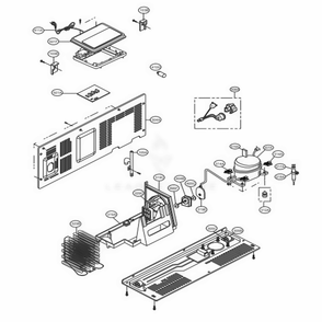 Machine Compartment Diagram and Parts List for 51853 ASTCSE2 LG Refrigerator