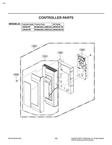 Controller Parts Diagram and Parts List for MV2094ASDL CFSELGA LG Microwave