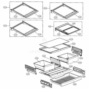 Refrigerator Parts Diagram and Parts List for 73063 ASTCSE0 LG Refrigerator