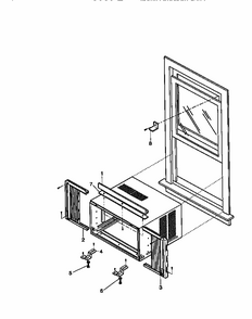 Installation Kit Assembly Diagram and Parts List for 58078122890  Kenmore Air Conditioner