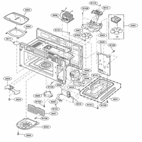 Interior Parts 1 Diagram and Parts List for MMV5207ACB ABKEMTC LG Range