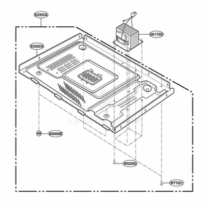 Base Plate Parts Diagram and Parts List for YKCMS1555RSS CS1EKAC LG Range