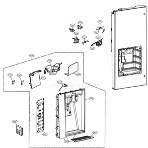 Part Location Diagram of MCK66585121 LG COVER,DISPLAY
