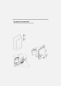 Ice Maker And Ice Bin Parts Diagram and Parts List for GR-L268LSJM ASBCNA0 LG Refrigerator