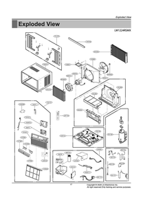 Diagram 1 Diagram and Parts List for W3NC12LNGM0 AT1AUSH LG Air Conditioner
