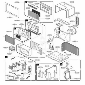 Part Location Diagram of 4995A20408H LG CASE ASSEMBLY,CONTROL