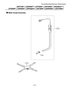 Water Guide Assembly Diagram and Parts List for DUAG27HN ASTESNA LG Dishwasher