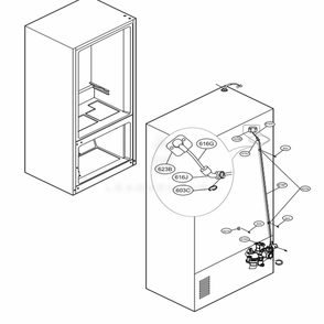 Valve And Water Tube Parts Diagram and Parts List for LMXC23746D ASBCNA1 LG Refrigerator