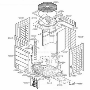Outdoor Unit Diagram and Parts List for ARUN072DT3 AWGBLUS LG Air Conditioner