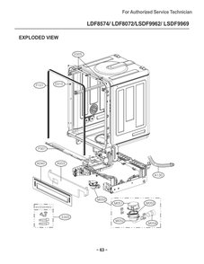 Diagram 2 Diagram and Parts List for D1438DB ABDEEUS LG Dishwasher