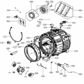 Part Location Diagram of AJB73816029 LG STATOR ASSEMBLY
