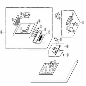 Dispenser Parts Diagram and Parts List for 79779 AWB2SER LG Refrigerator