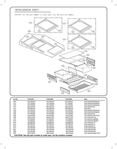 Refrigerator Parts Diagram and Parts List for GC-L28ANQXP AWBCSE4 LG Refrigerator
