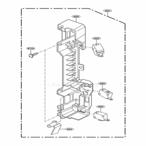 Latch Board Parts Diagram and Parts List for LSMC3086ST ASBESTD LG Microwave
