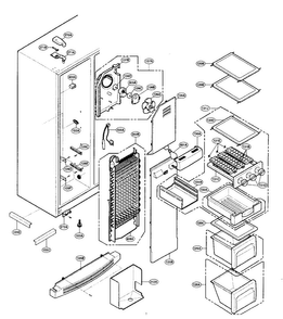 Freezer Parts Diagram and Parts List for LRSCS21935SW  LG Refrigerator
