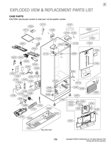 Part Location Diagram of ADL73762028 LG EVAPORATOR ASSEMBLY