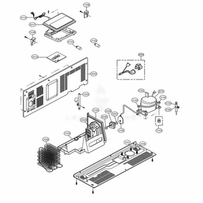 Machine Compartment Diagram and Parts List for 51833 ASTCSE3 LG Refrigerator