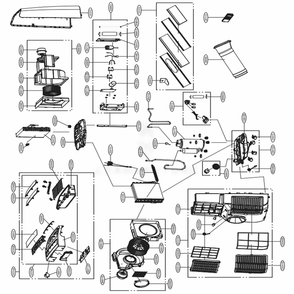 Main Diagram and Parts List for LP0818WNR AWYAOSH LG Air Conditioner