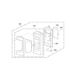Controller Diagram and Parts List for LMV2073ST 00 LG Microwave Oven Combo